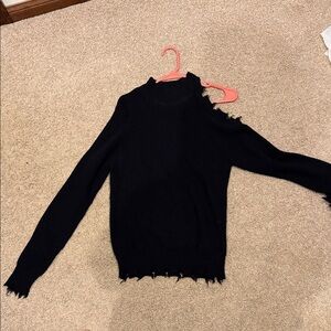 Rue 21 Black Distressed Women's Sweater